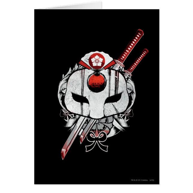 Équipe de suicide | Katana Masque & Epées Tatouage (Devant)