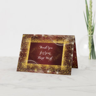 Équipe d'employés Stuff Anniversaire Merci Burgund