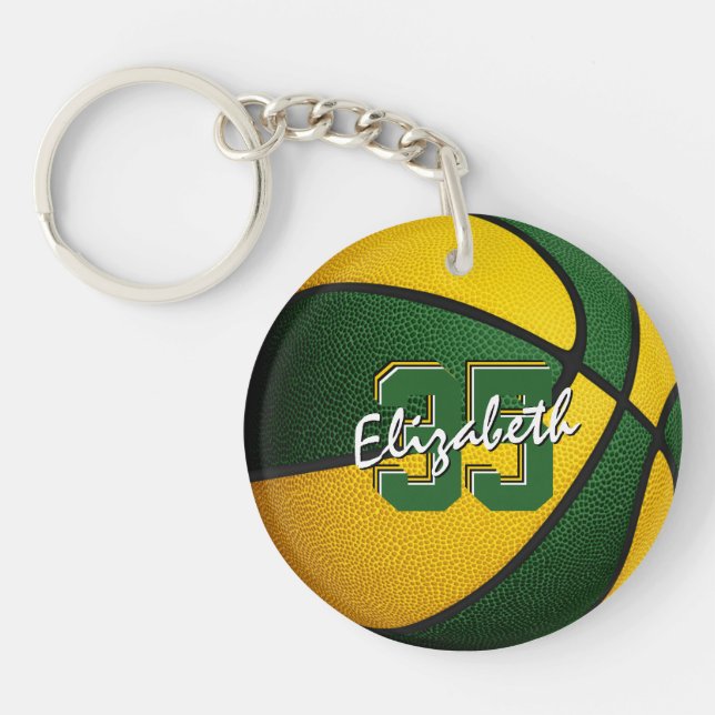 équipe d'or vert couleurs filles garçons basket (Devant)