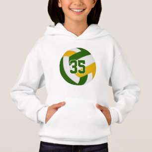 équipe d'or vert couleurs jersey numéro volleball