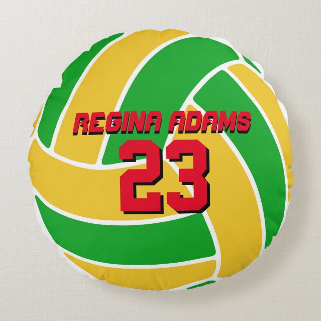 Équipe du Brésil de volley-ball jaune vert Coussin (Devant)