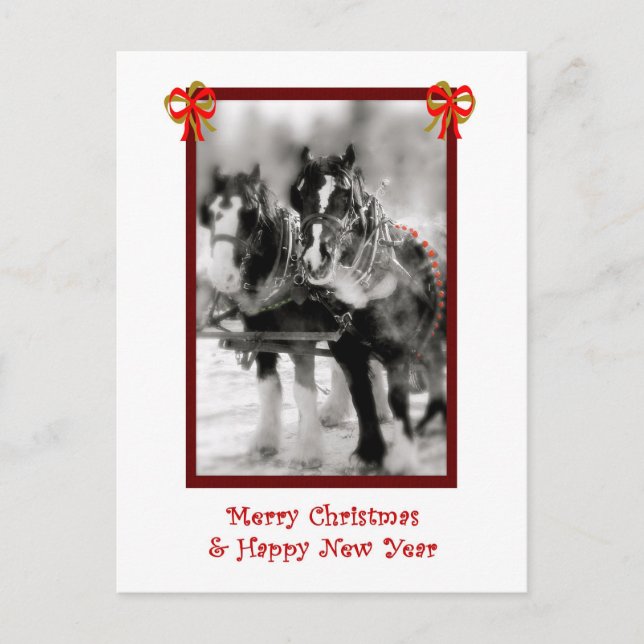 Équipe du Cheval d'ébauche, Joyeux Noël, carte pos (Devant)