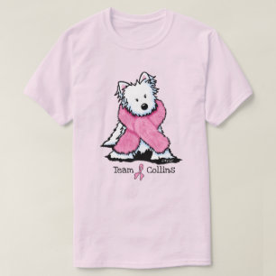 Équipe KiniArt rose Ruban Westie T-shirt