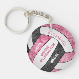 Équipe rose noire couleurs filles sport volley-bal