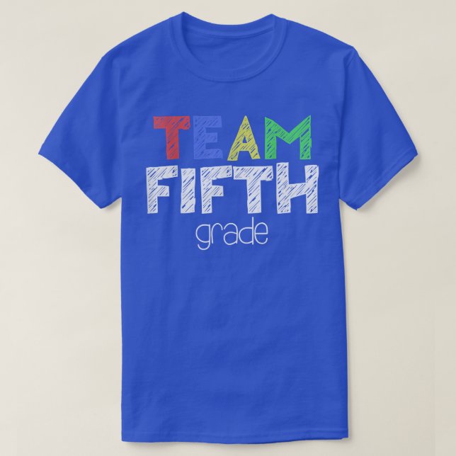 Équipe T-shirt 5e année Retour à l'école  (Design devant)