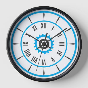 Équipement bleu moderne Horloge romaine ⚙️