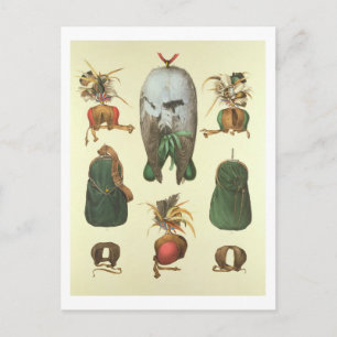 Equipment for Falconry, from 'Traite de Fauconneri Postcard