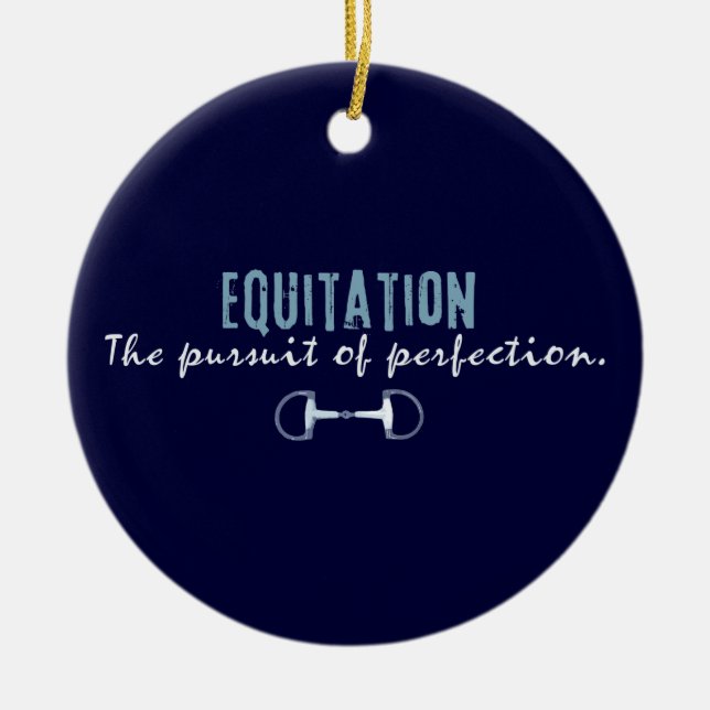 equitation ceramic ornament (Front)
