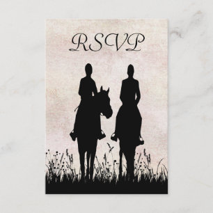 Équitation équitation Mariage équestre Carte RSVP