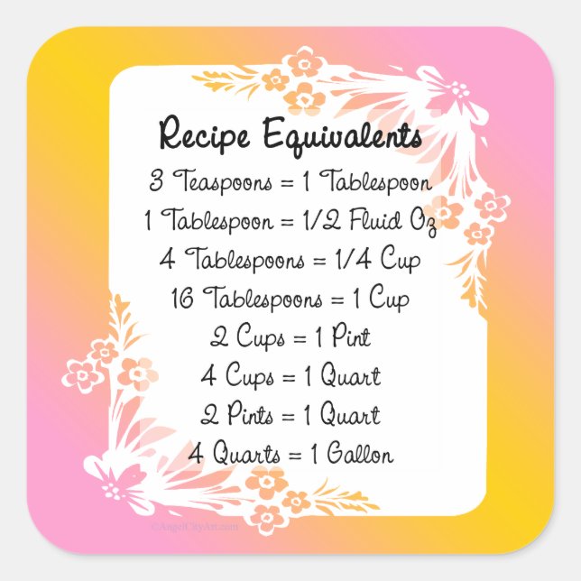 Équivalents de recette Pastel Sticker Floral (Devant)