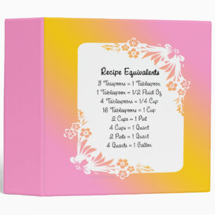 Équivalents de recettes Pastel Floral Classeur