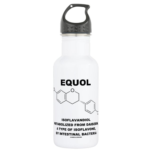 Equol Isoflavandiol Metabolized From Daidzein 532 Ml Water Bottle (Front)