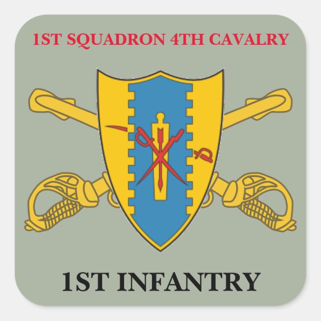ęr AUTOCOLLANTS d'INFANTERIE de 4ème CAVALERIE (Devant)