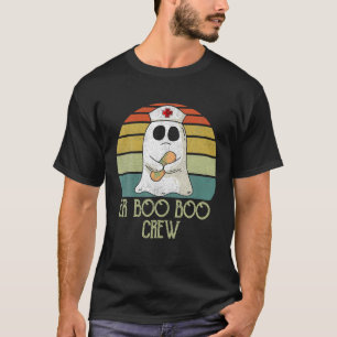 ER Boo Boo Crew Ghost Nurse Retro Halloween T-Shirt