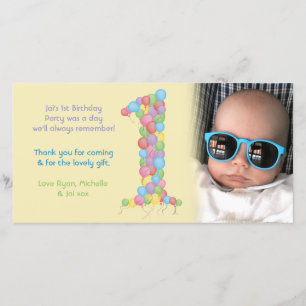 Ęr carte photo de Merci d'anniversaire de bébés