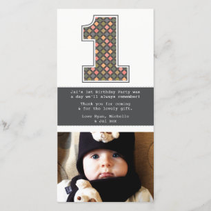 Ęr carte photo de Merci du numéro 1 d'anniversaire