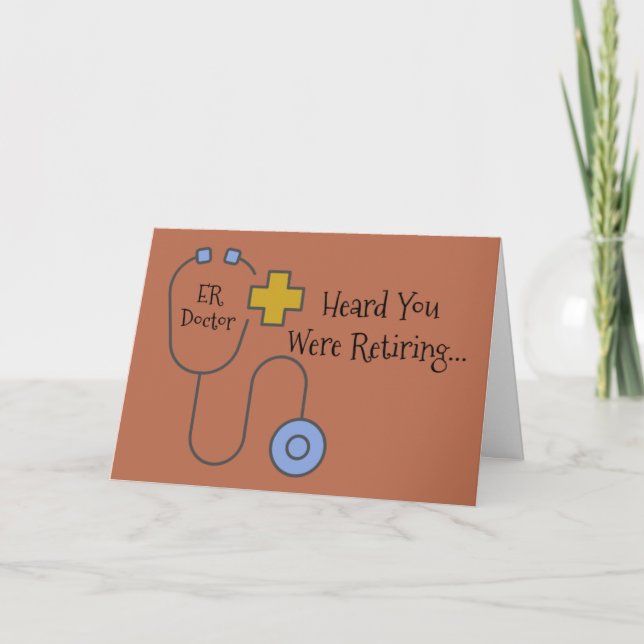 ER Doctor Retirement Card (Front)
