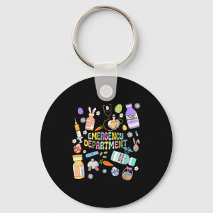 Er Easter Nurse Crew Easter Day Emergency Room Nur Keychain