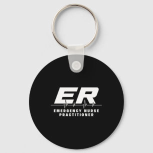 Er Emergency Nurse Practitioner Hospital Medical Keychain