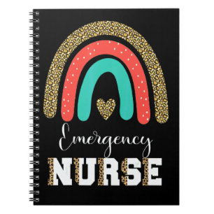 Er Emergency Room Nurse Leopard Nursing School Notebook