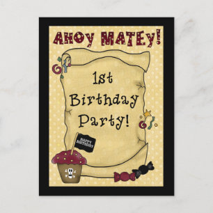ęr Invitations de pirate d'anniversaire