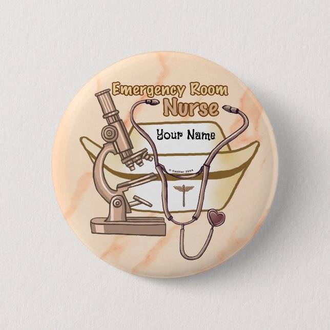 ER Nurse 2 Inch Round Button (Front)