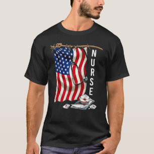 ER Nurse 4th of July American Flag Patriotic USA S T-Shirt