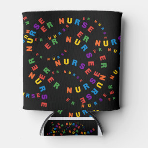 ER Nurse Black Can Cooler