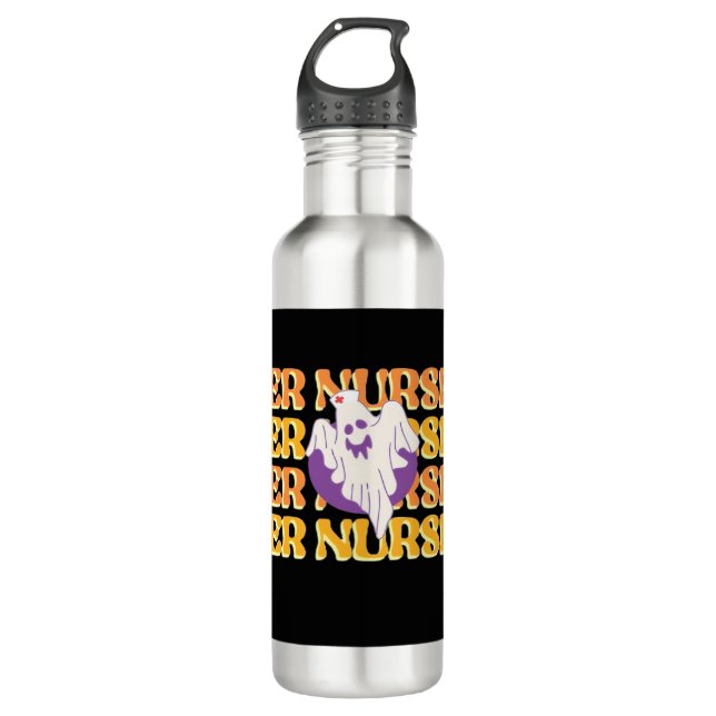 ER Nurse Boo Crew Emergency Room Nurse Halloween C 710 Ml Water Bottle (Front)