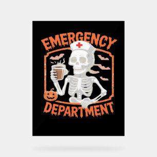 ER Nurse Boo Crew Emergency Room Nurse Halloween C Acrylic Sign