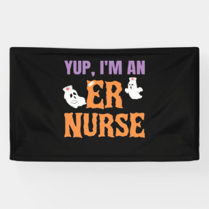 ER Nurse Boo Crew Emergency Room Nurse Halloween C Banner