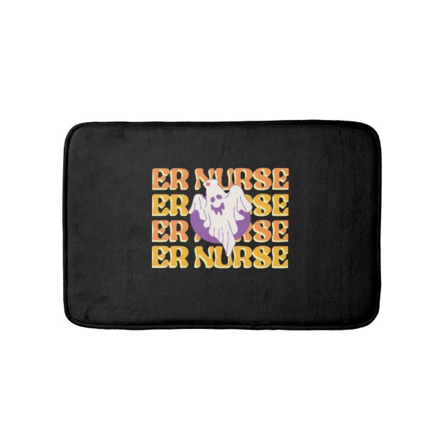 ER Nurse Boo Crew Emergency Room Nurse Halloween C Bath Mat (Front)