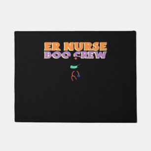 ER Nurse Boo Crew Emergency Room Nurse Halloween C Doormat