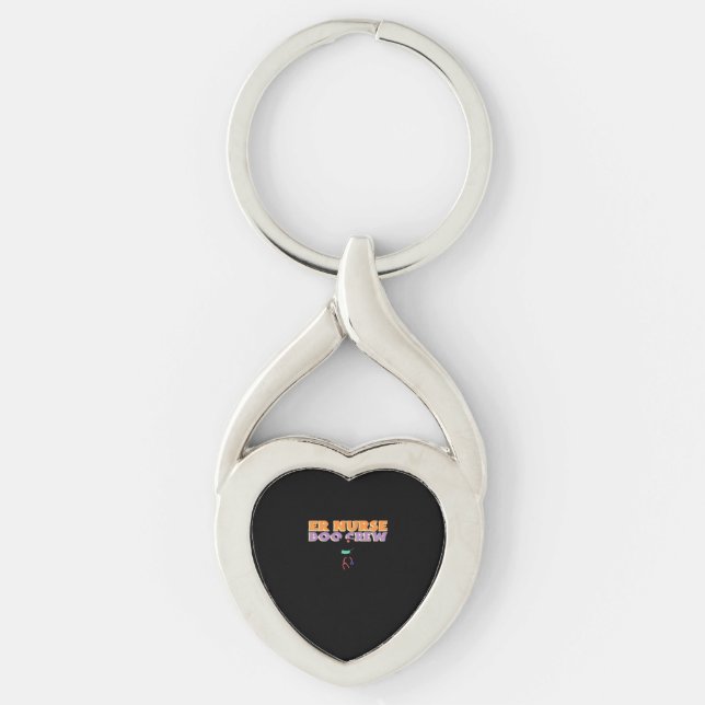 ER Nurse Boo Crew Emergency Room Nurse Halloween C Keychain (Front)