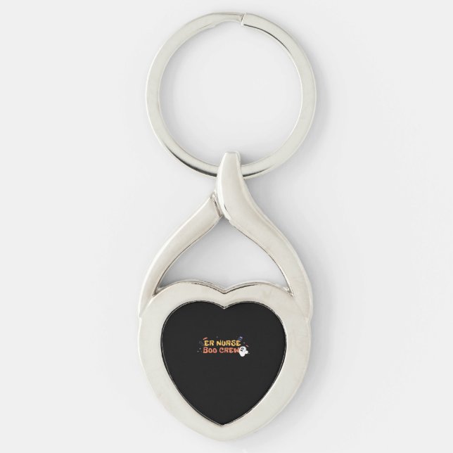 ER Nurse Boo Crew Emergency Room Nurse Halloween C Keychain (Front)
