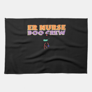ER Nurse Boo Crew Emergency Room Nurse Halloween C Kitchen Towel