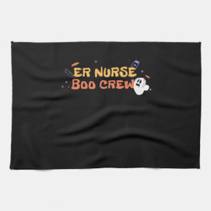 ER Nurse Boo Crew Emergency Room Nurse Halloween C Kitchen Towel