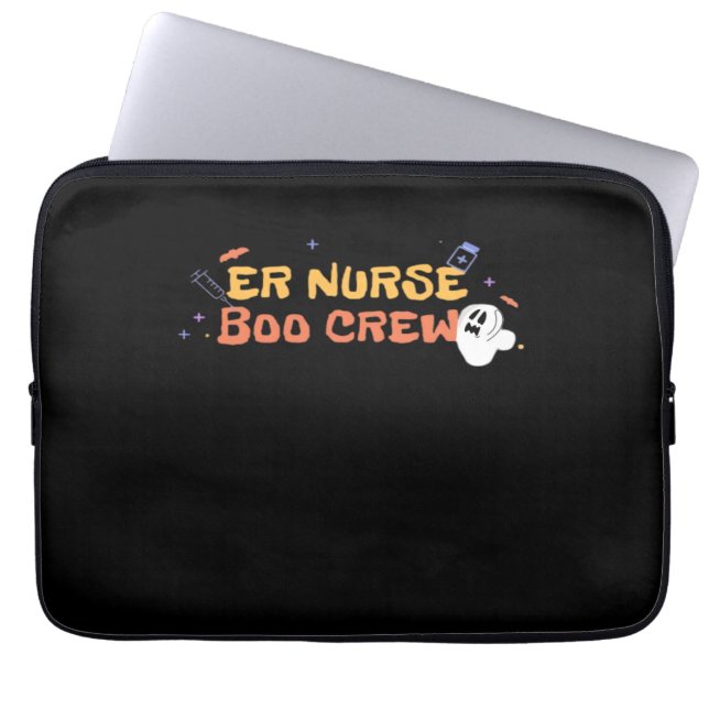 ER Nurse Boo Crew Emergency Room Nurse Halloween C Laptop Sleeve (Front)