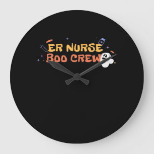 ER Nurse Boo Crew Emergency Room Nurse Halloween C Large Clock