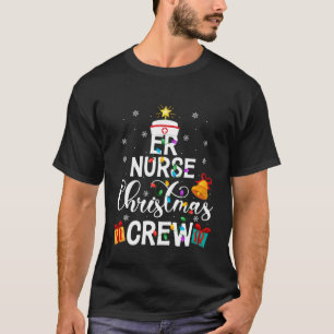 ER Nurse Christmas Crew Nursing Scrub Top Medical 