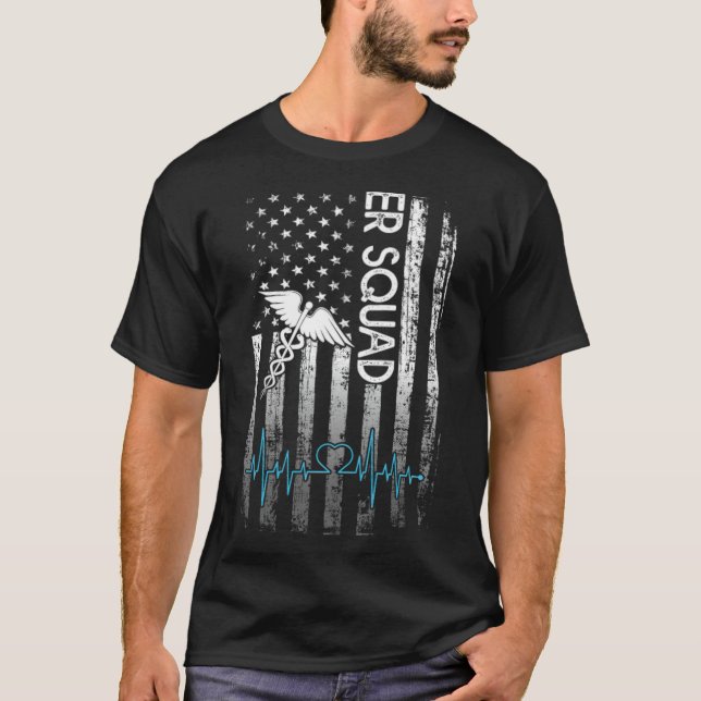 ER Nurse Doctor Emergency Room Hospital Squad herz T-Shirt (Front)