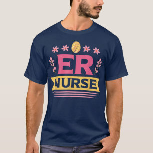 ER Nurse Egg Hunter Spring Easter Day Bunny T-Shirt