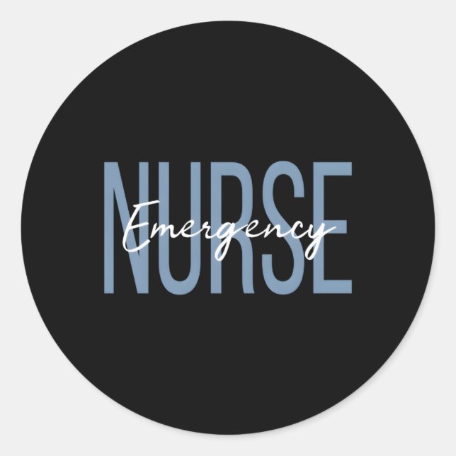 Er Nurse Emergency Room Nurse Registered Nurse Classic Round Sticker (Front)