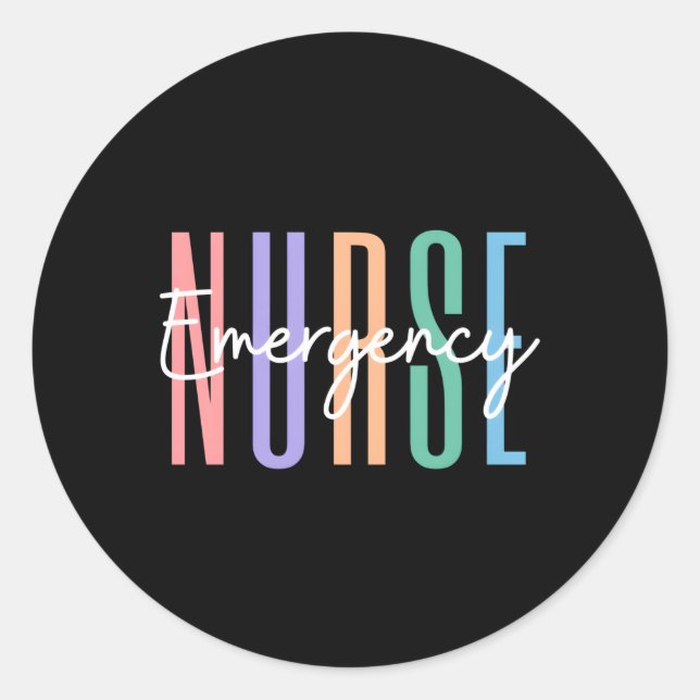 Er Nurse Emergency Room Nurse Registered Nurse Classic Round Sticker (Front)