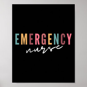 Er Nurse Emergency Room Nurse School Women Nursing Poster