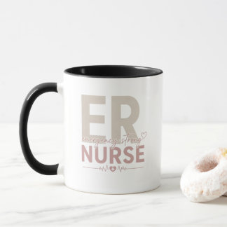 ER Nurse Emergency Strong Heartbeat Mug