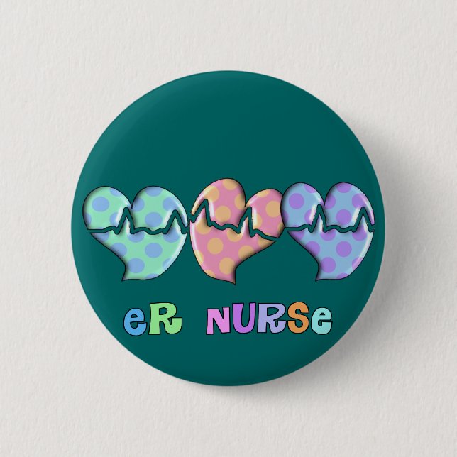 ER Nurse Gifts 2 Inch Round Button (Front)