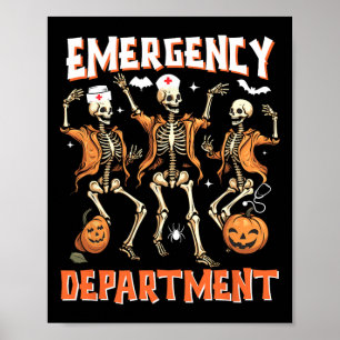 Er Nurse Halloween Room Emergency Department Funny Poster