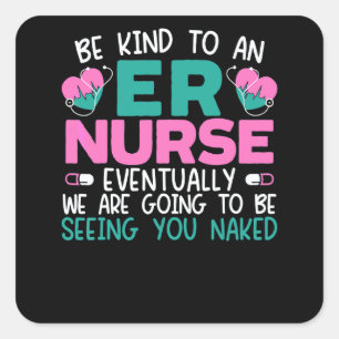 Er Nurse Healthcare Professional Square Sticker
