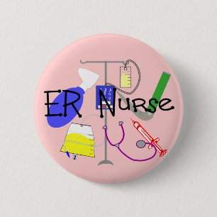 ER Nurse Medical Equipment Design 2 Inch Round Button